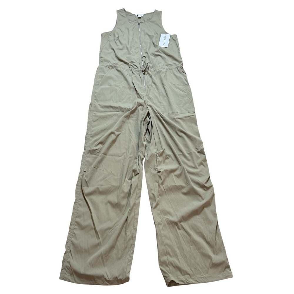 NEW Athleta Flex Jumpsuit L Tall Picoline Olive Sleeveless Travel Gorpcore